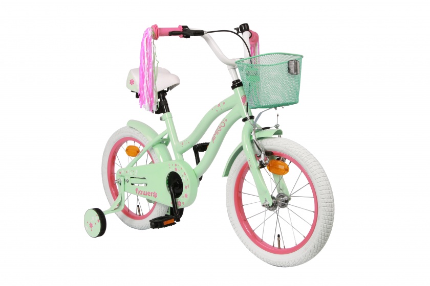 Flower 16 Inch 26 cm Meisjes Terugtraprem Groen