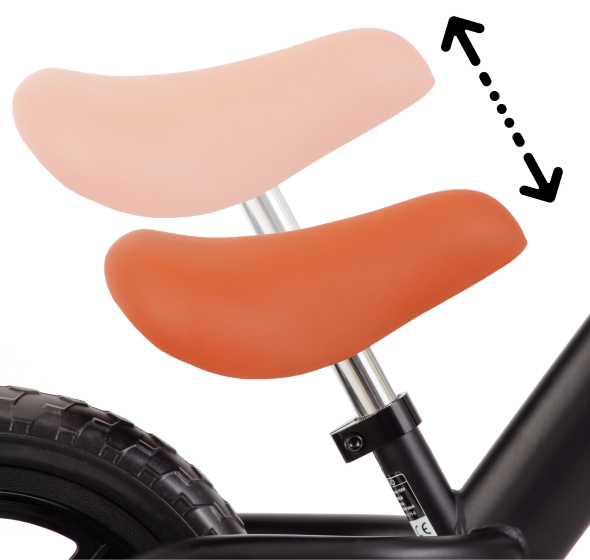 AMIGO Hopper Loopfiets 12 Inch Junior Matte black