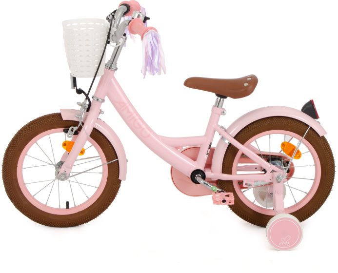 AMIGO Perfect 14 Inch Meisjes Terugtraprem Roze