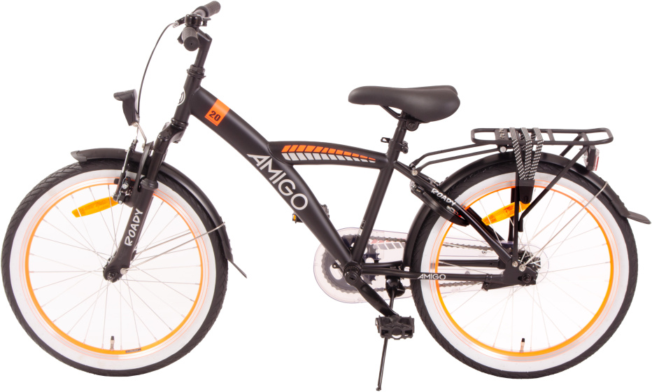 AMIGO Roady 20 Inch Jongens Terugtraprem Zwart/Oranje