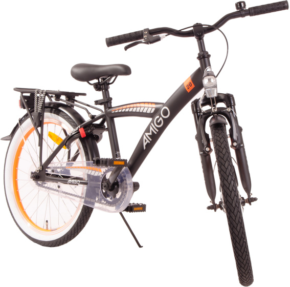 AMIGO Roady 20 Inch Jongens Terugtraprem Zwart/Oranje