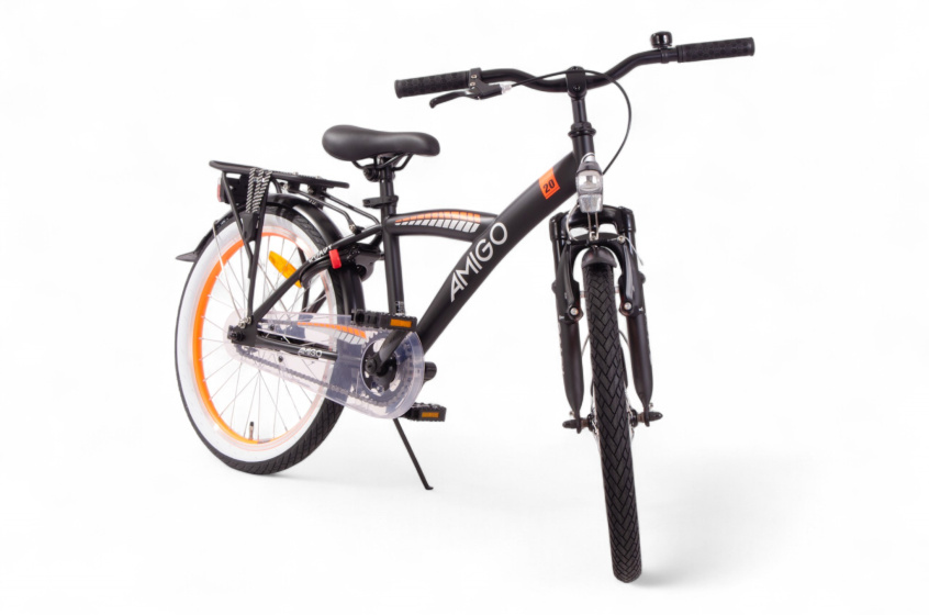 AMIGO Roady 20 Zoll Jungen Rücktrittbremse Schwarz/Orange