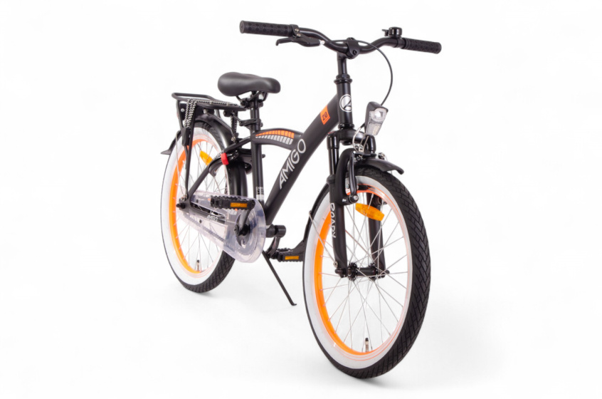 AMIGO Roady 20 Zoll Jungen Rücktrittbremse Schwarz/Orange
