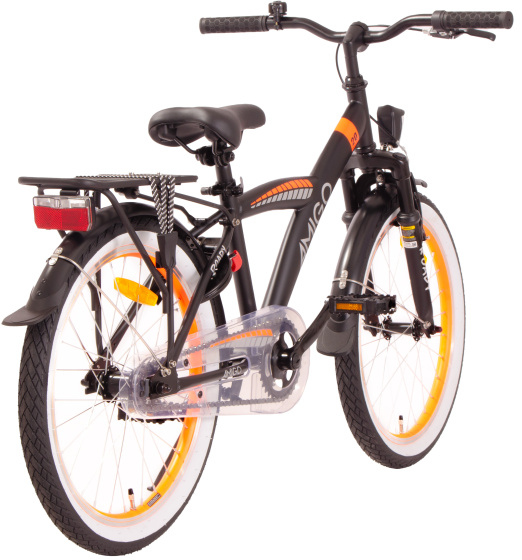 AMIGO Roady 20 Inch Jongens Terugtraprem Zwart/Oranje