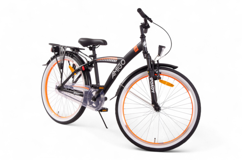 AMIGO Roady 24 Inch Boys Coaster Brake Black/Orange
