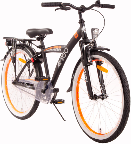 AMIGO Roady 24 Inch Boys Coaster Brake Black/Orange