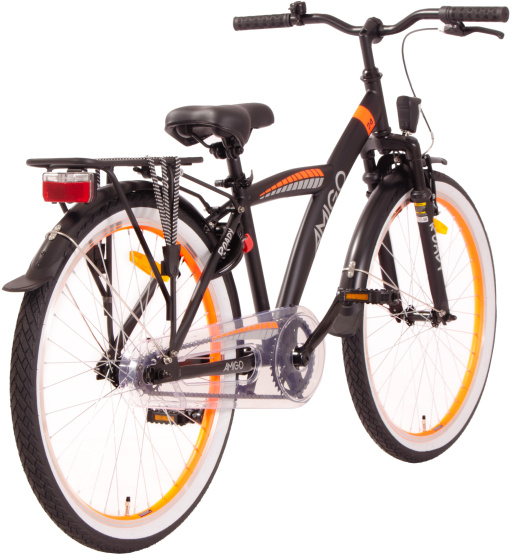 AMIGO Roady 24 Inch Boys Coaster Brake Black/Orange