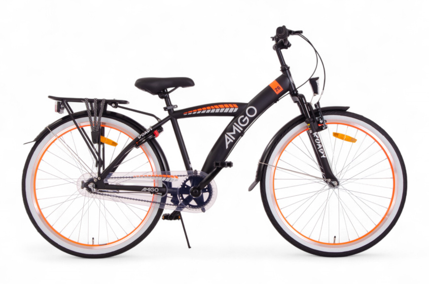 AMIGO Roady 26 Inch Boys 3SP Coaster Brake Black/Orange