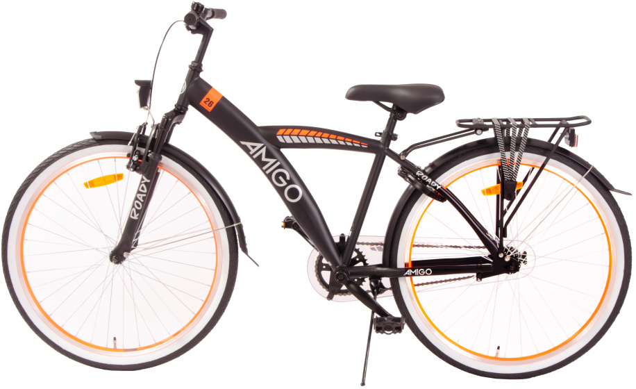 AMIGO Roady 26 Inch Boys Coaster Brake Black/Orange