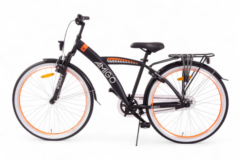 AMIGO Roady 26 Inch Jongens Terugtraprem Zwart/Oranje