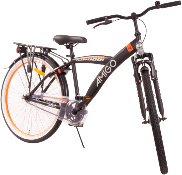 AMIGO Roady 26 Inch Boys Coaster Brake Black/Orange