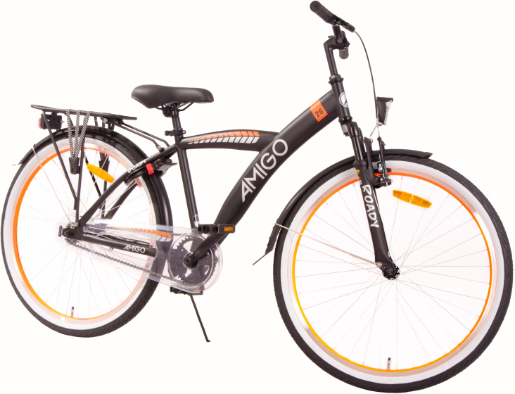 AMIGO Roady 26 Inch Boys Coaster Brake Black/Orange