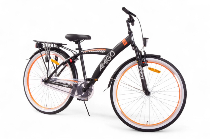 AMIGO Roady 26 Inch Boys Coaster Brake Black/Orange