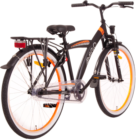 AMIGO Roady 26 Inch Boys Coaster Brake Black/Orange