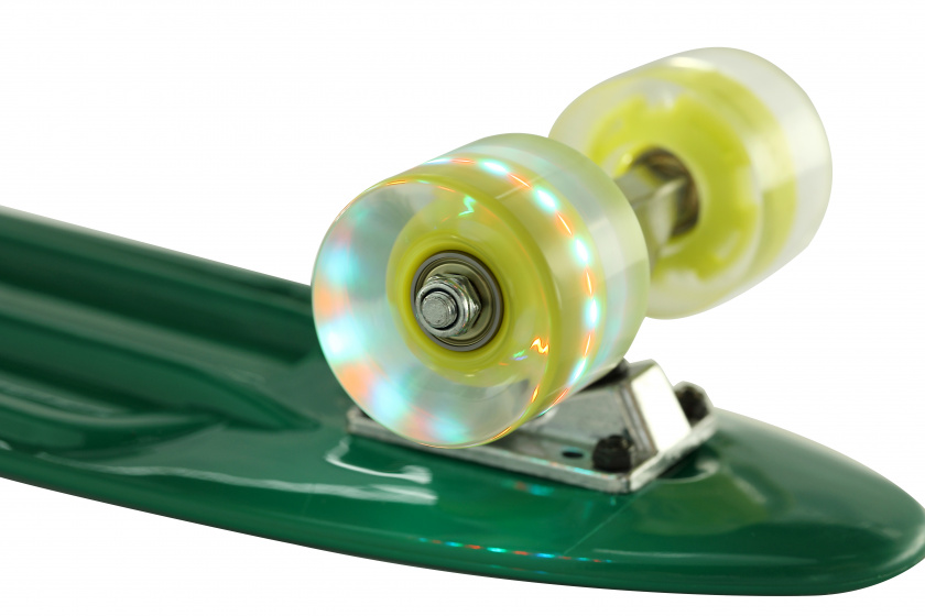 skateboard Flip-&Iacute;vec &eacute;irage LED 55,5 cm vert/citron