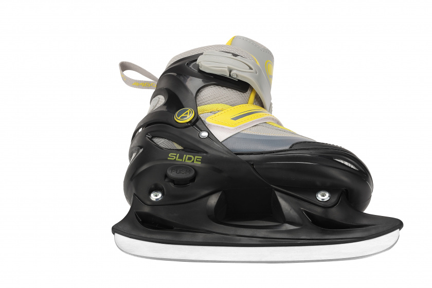 2-in-1 inlineskates en schaatsen junior zwart/geel mt 34/37