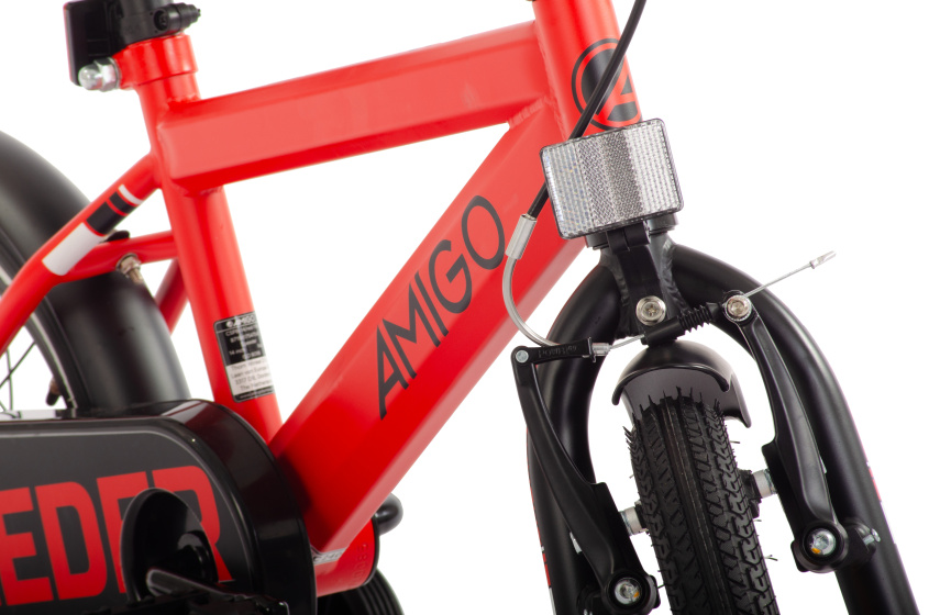AMIGO Speeder 12 Zoll Jungen Rücktrittbremse Rot/Schwarz