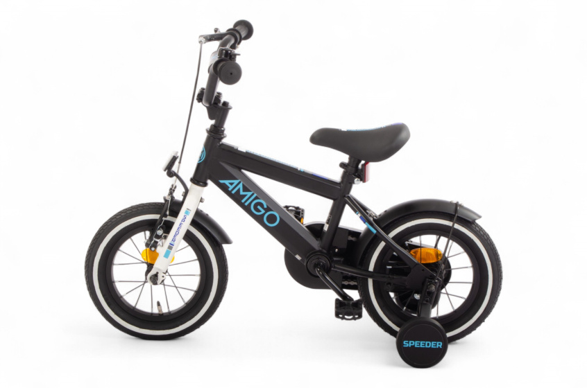 AMIGO Speeder 12 Inch Boys Coaster Brake Black/Blue