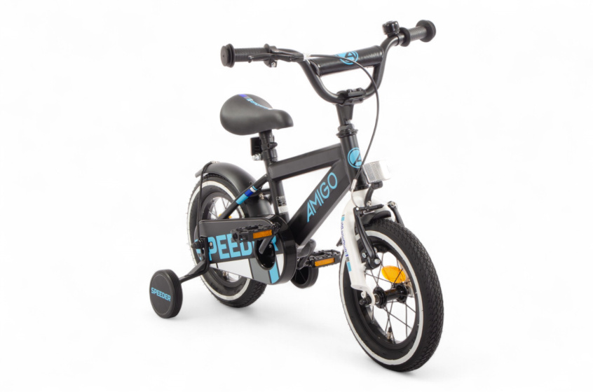 AMIGO Speeder 12 Inch Boys Coaster Brake Black/Blue