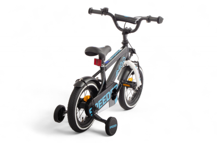 AMIGO Speeder 12 Inch Boys Coaster Brake Black/Blue