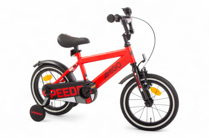 AMIGO Speeder 14 Inch Boys Coaster Brake Red/Black