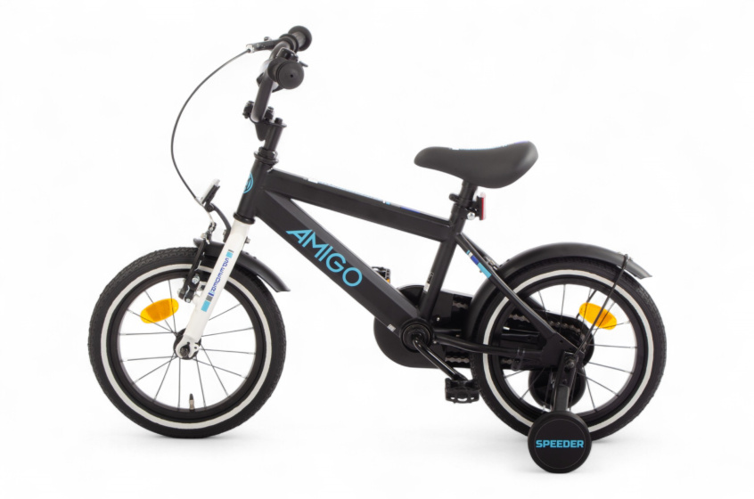 AMIGO Speeder 14 Inch Boys Coaster Brake Black/Blue