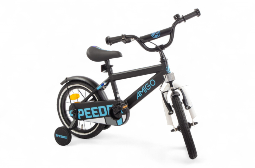 AMIGO Speeder 14 Inch Boys Coaster Brake Black/Blue
