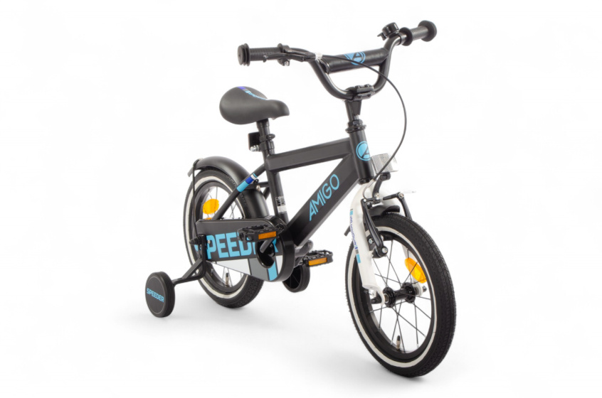 AMIGO Speeder 14 Inch Boys Coaster Brake Black/Blue