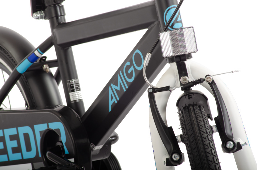 AMIGO Speeder 14 Inch Boys Coaster Brake Black/Blue
