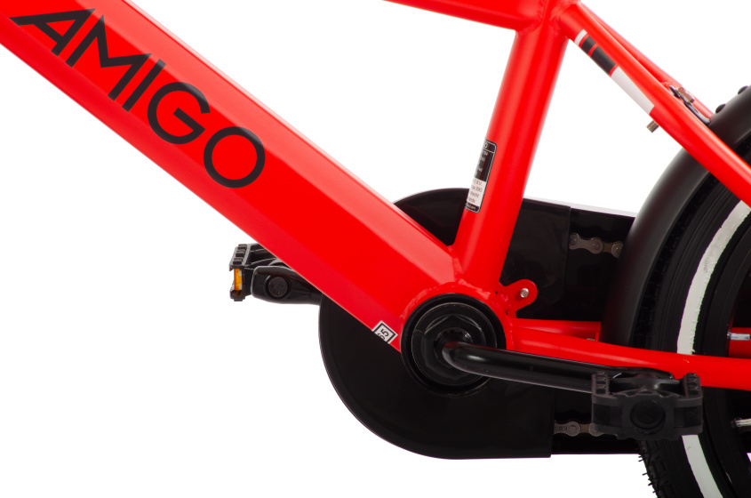 AMIGO Speeder 16 Zoll Jungen Rücktrittbremse Rot/Schwarz