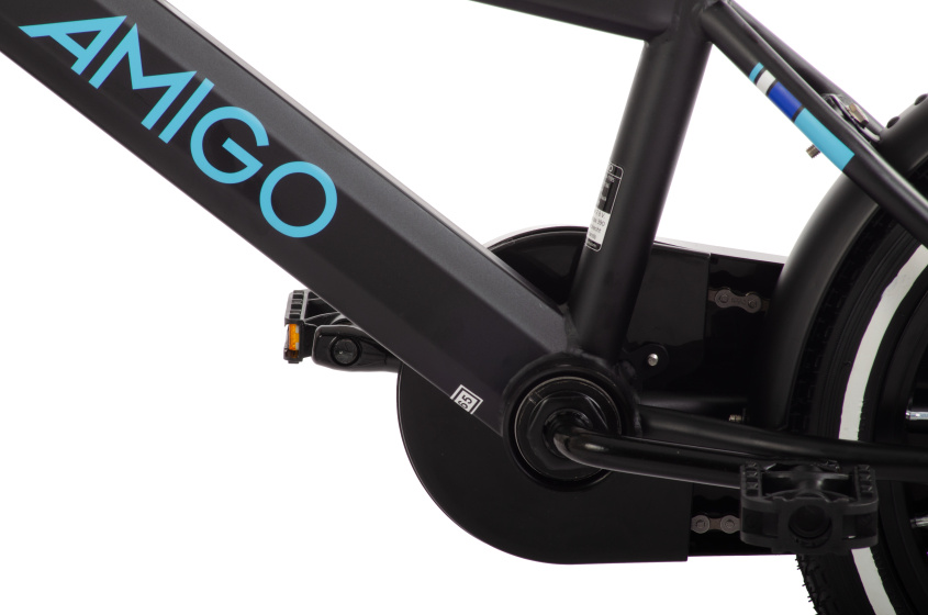 AMIGO Speeder 16 Inch Boys Coaster Brake Black/Blue