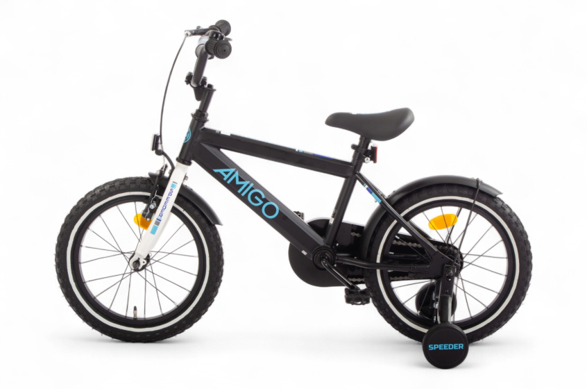 AMIGO Speeder 16 Inch Boys Coaster Brake Black/Blue