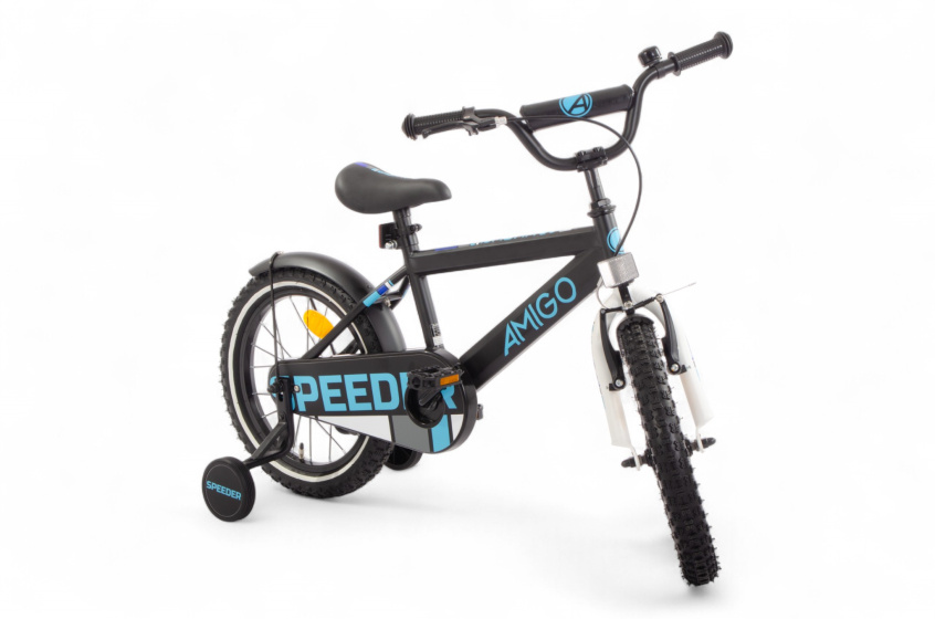 AMIGO Speeder 16 Inch Boys Coaster Brake Black/Blue