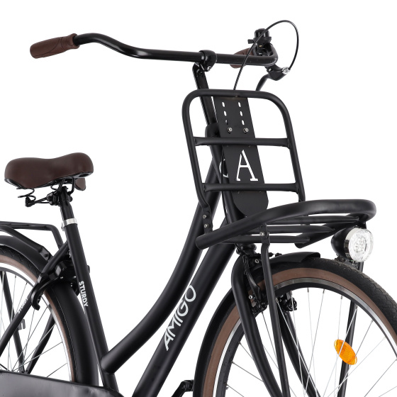 AMIGO Sturdy 28 Inch 53 cm Dames 3V Terugtraprem Matzwart