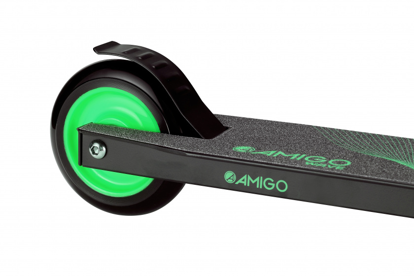 AMIGO Wave Stuntstep Junior Foot Brake Black/Green