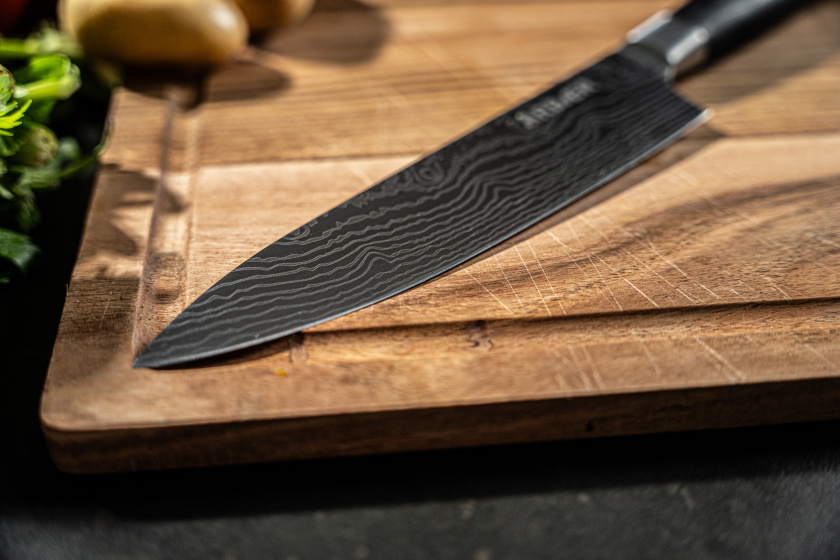 Arbaer Koksmes 20 cm - Japanse Damascus Print - Pakka Houten Handvat