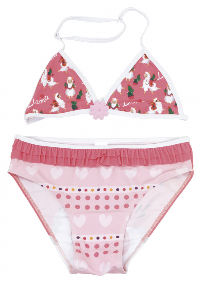bikini Llama triangle meisjes polyester roze maat 14 jaar
