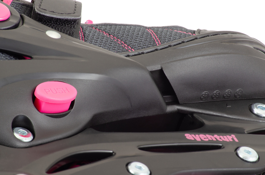 Aventuri Adjustable Inline Skates Semi-softboot Black/Pink size 34-37 (M)