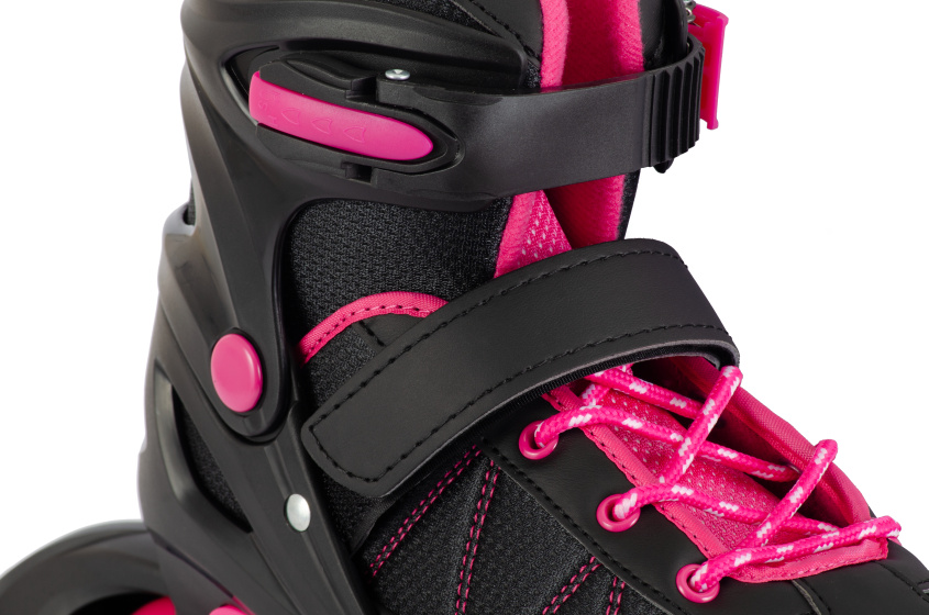 Aventuri Verstellbare Inline Skates Semi-Softboot Schwarz/Pink
