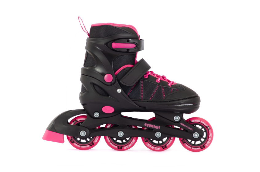 Aventuri Verstellbare Inline Skates Semi-Softboot Schwarz/Pink