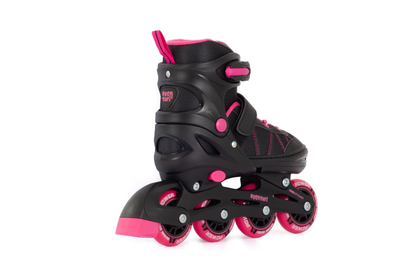 Aventuri Verstellbare Inline Skates Semi-Softboot Schwarz/Pink