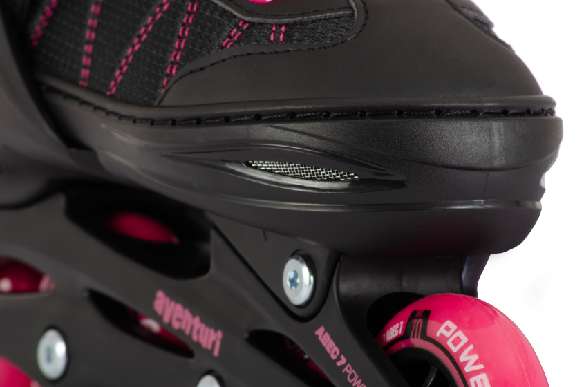 Aventuri Verstellbare Inline Skates Semi-Softboot Schwarz/Pink