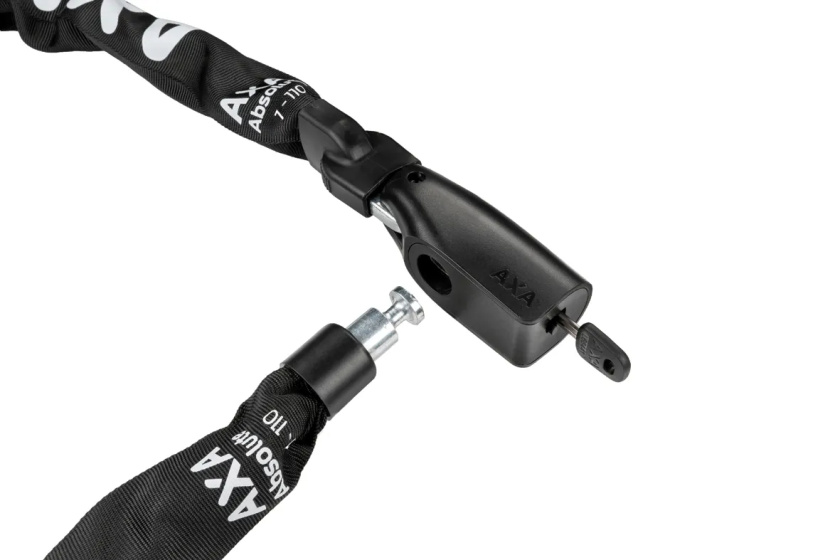 AXA Absolute Kettingslot 110 cm Ø 7 mm Auto-Click Zwart