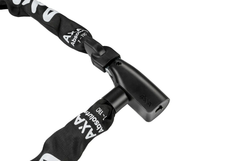 AXA Absolute Kettingslot 110 cm Ø 7 mm Auto-Click Zwart