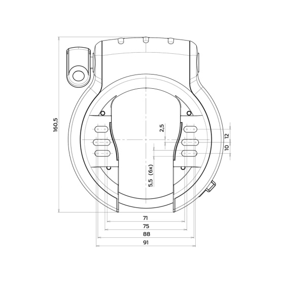 AXA Defender Ringslot ART-2 met Plug-ln Mogelijkheid Zwart