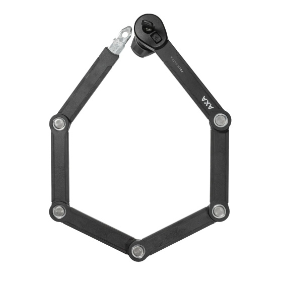 AXA Fold Ultra Vouwslot 90 cm 8 mm Gehard Staal Zwart