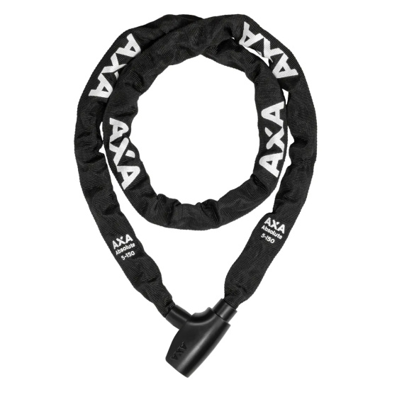 AXA Absolute Kettingslot 150 cm Ø 5 mm Auto-Click Zwart