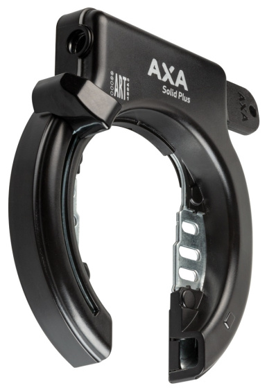 AXA Set Solid Plus Ringslot + Linq City Ketting 100/7 Zwart