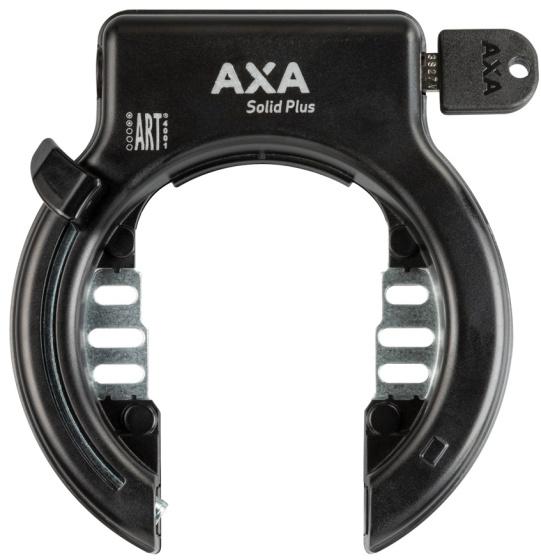 AXA Set Solid Plus Ringslot + Linq City Ketting 100/7 Zwart