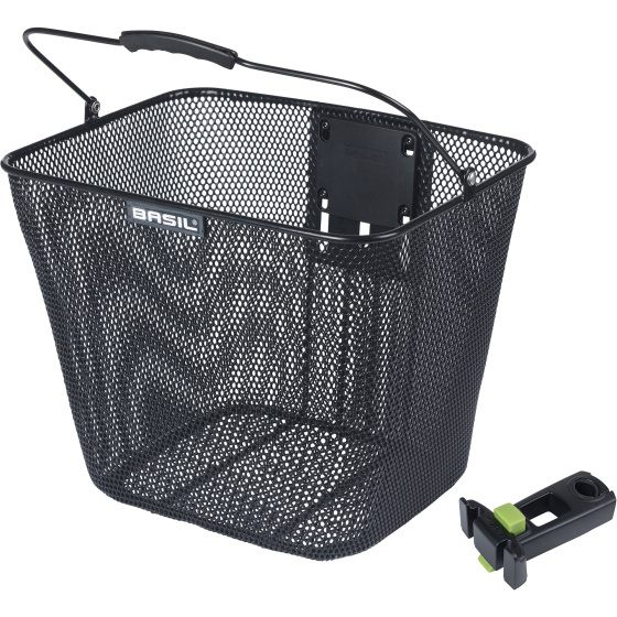 Basil Bilbao Fietsmand met KlickFix incl. Stuurpenhouder Zwart afbeelding